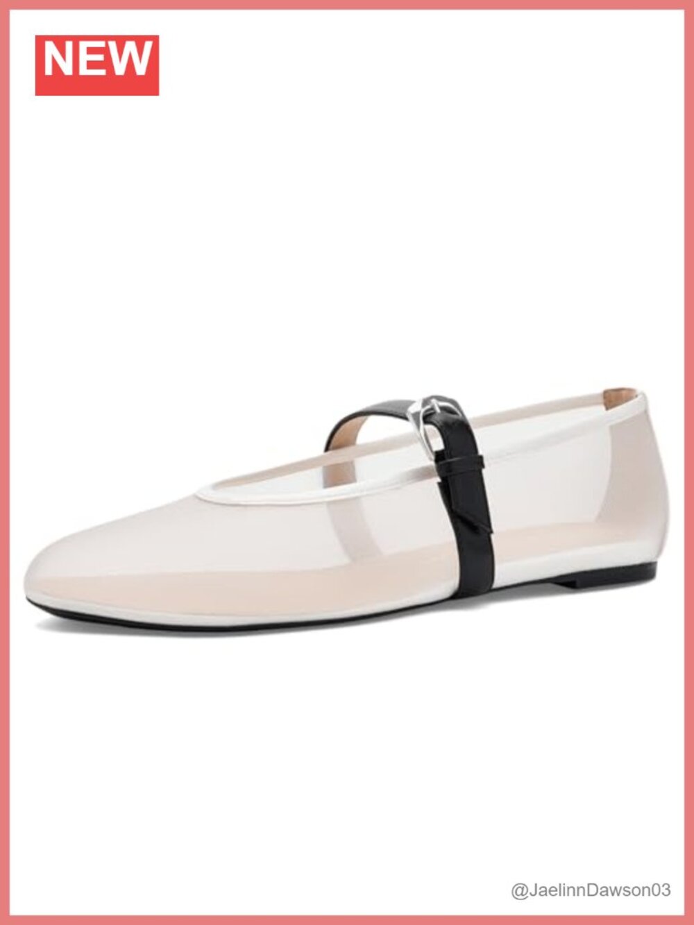 Maryjane Flat Sandal with Ankle Strap - Nylon, Leather Lined
